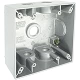 Bell 5337-1 2-Inch Deep 2-Gang 5 Outlet 31 Cubic Inch Weatherproof Box, White