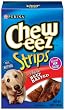 Cheweez Beefhide Strips Hearty Beef Basted Dog Treats, 5-Ounce Boxes (Pack of 12)