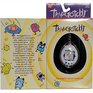 White and Blue Original Tamagotchi Virtual Reality Pet by Tamagotchi