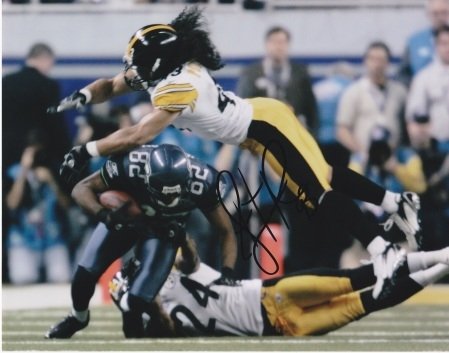 Troy Polamalu Autographed/Hand Signed Pittsburgh Steelers 8x10 Photo