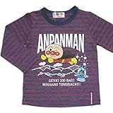 2016年 秋冬 アンパンマン 先染杢ボーダー 長袖Ｔシャツ ANPANMAN レッド◇90cm