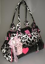 ANNA SMITH LYDC LONDON DESIGNER FASHION BAG Designer Handbag Shoulder Bag Teenagers bags Weekend Bag SCHOOL BAG I HEART ANNA SMITH NEW YORK LEOPARD BLACK