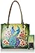 Anuschka Large Convertible Tote PPCKS, Passionate Peacocks, One Size