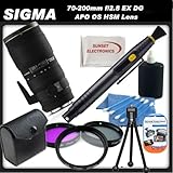 Sigma 70-200mm f/2.8 EX DG APO OS HSM Lens Kit for Sony Alpha A290, A380, A390 Digital SLR Cameras.