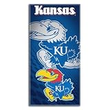 Kansas Jayhawks KU NCAA Emblem Fiber Reactive Beach Towel