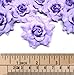(100) Silk Purple Roses Flower Head - 1.75
