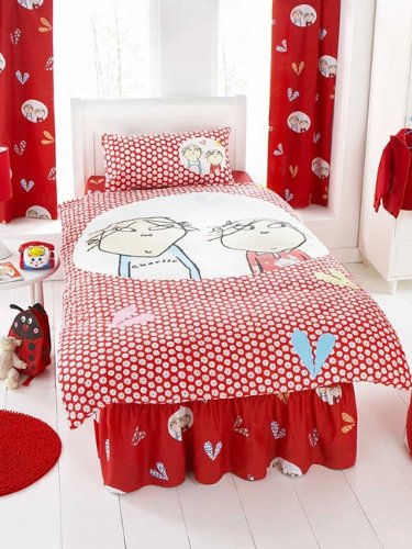 Childrens Toyshop  Kitchen & Housewares : Charlie and Lola Single Duvet Cover and Pillowcase Bedding