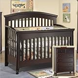 Sorelle Isabella 4-in-1 Convertible Wood Baby Crib Set w, Chest in White