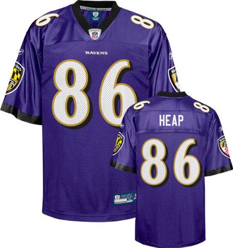 Todd Heap Jersey: Reebok Purple Replica #86 Baltimore Ravens Jersey - Large