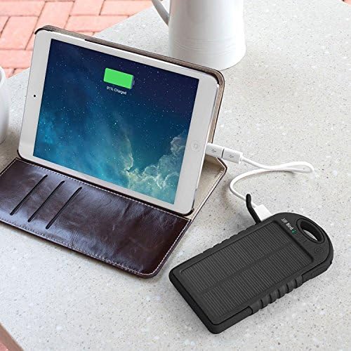 JJF Bird TM Solar Panel Charger 12000mah Rain-resistant Waterproof Shockproof Portable Dual USB Port Portable Charger Backup External Battery Power Pack for Iphone 6 4 4s 5 5sipod, Ipad Ipad Mini Retina(apple Adapters Not Included), Samsung Galaxy Note 2, Note 3, S2 S3, S4, S5, Blackberry Z30, Z10, Q10, Q5, Asus Nexus 4, 5, 7, 10, HTC One V, X, M8, M7, Mini, Max, Motorola Moto G, X, E, Droid, Lg G2, G3, Sony Xperia, Nokia Lumia, Icon, 521, 520, 920, 1020, 1520 Most Android/windows Smart Cell Phones, Gps, Tablets, and Other Usb-charged Devices, Etc. (Black)