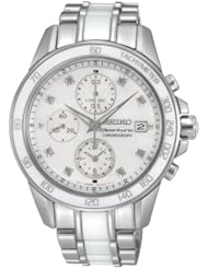 Seiko Womens SNDX95 Sportura Classic Ceramic Chronograph Watch