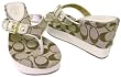 Coach Gracy Khaki Parchment Signature Wedges Shoes New