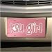 Kansas State Wildcats Pink Mirrored KSU Girl License Plate