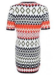 Short Sleeves High-Neck Acrylic  Dress