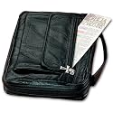Leather Bible Cover with Zippered Side Pocket