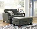 2 PCs Contemporary Design Upholstery Chair and Ottoman Set