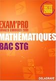Mathématiques Bac STG : Annales corrigées