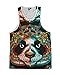INTO THE AM Pandamonium Premium All Over Print Rave Tank Top (Medium)