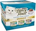 Fancy Feast Gourmet Cat Food, Grilled Seafood Variety Pack, 3-Ounce Cans (Pack of 24)