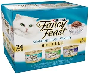 Fancy Feast Gourmet Cat Food, Grilled Seafood Variety Pack, 3-Ounce Cans (Pack of 24) Fancy Feast Gourmet Cat Food, Grilled Seafood Variety Pack, 3-Ounce Cans (Pack of 24)