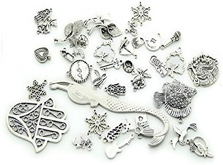 Incredible art Silver and bronze mixed Pewter Charms Pendants Mega Mix for DIY Jewelry Making and Crafting, 50gm per item£¬about 50pcs