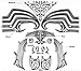 Maori Warrior Moko Temporary Face Tattoo Makeup Kit - Set of 2 Complete Kits