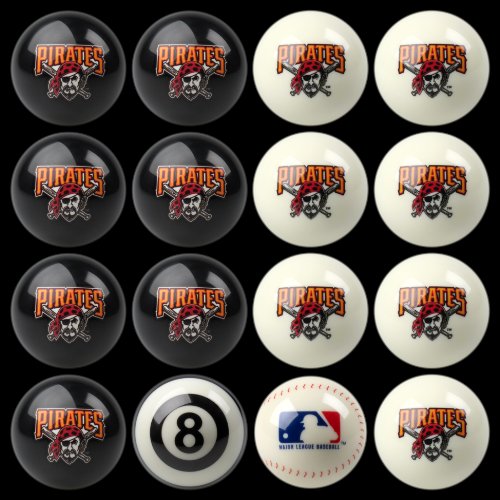 Pittsburgh Pirates Home vs Away Billiards/Pool Table Ball Set