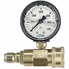NorthStar Pressure Washer Pressure Gauge - 5000 PSI, 3/8in. Fitting