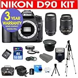 Nikon D90 12.3 MP Digital SLR Camera with 18-55mm f/3.5-5.6G AF-S DX VR Nik ....