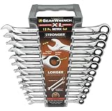 Gear Wrench 85098 12 Piece Metric XL Ratcheting Wrench Set