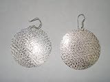 Medium Sterling Silver Sheet Disc Earring From the Silver Sheet Collection By Mauricio Serrano Jewelry