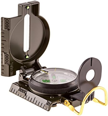 Hiking Compass - Field Military Marching Army Outdoor Camping Hiking Lensatic with Luminous Display plus Bonus Clip!