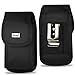 Heavy Duty Rugged Nylon Canvas Protective Case PH02 Pouch with Metal Belt Clip for iPhone 4G/4S - Black