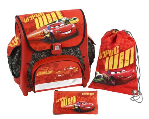 Undercover CA11847 - Schulranzen Set Cube, Cars, 3-teilig