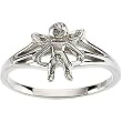 14K White Gold Angel Chastity Ring