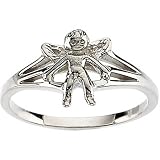 14K White Gold Angel Chastity Ring