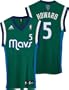 Josh Howard Youth Jersey: adidas Green Replica #5 Dallas Mavericks Jersey