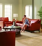 Leather Furniture Palliser India Leather 3 Piece Sofa Couch, Loveseat, and Recliner