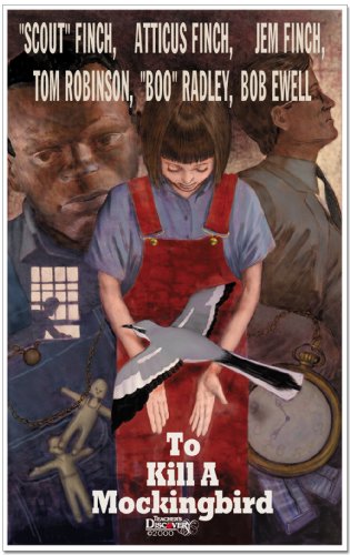 To Kill a Mockingbird Educational Laminated Poster. Great 20th Century Novel Art Print