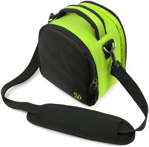 Vangoddy Laurel Lime Green with Luxury Woven Lining Nikon Digital Camera System Case for: Nikon 1 V1 , Nikon 1 J1 , Body Only or with Nikkor Lens