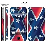New Apple iPhone 4 Designer Skin with ANTENNA GUARDS- Rebel Flag