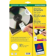 Avery Zweckform, L6112-20, 20 Blatt aus Polyester zum Versiegeln von CD-H�llen, � 40,
