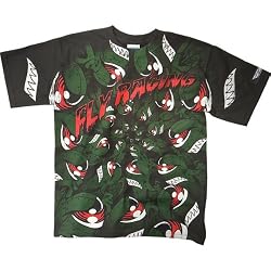 Fly Racing Dropping Bombs Youth Boys Short-Sleeve Casual Shirt - Black
