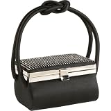 La Regale Box Double Handle Handbag with Vanity Mirrior