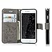 iPhone 6S Case, YOKIRIN PU Leather Case Butterfly Flowers Case with Magnetic Flip Card Holders for iPhone 6S iPhone 6 (Gray)