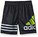 adidas Little Boys' Active Logo Shorts, Mercury Grey, 5