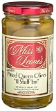 Review Miss Leone's  / Miss Leone's U Stuff Em Stuffed Queen Olives, 12-Ounce Jars (Pack of 3)