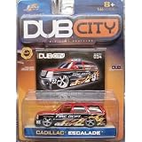 Jada Dub City Red and Black Fire Dept. Cadillac Escalade with Flames 1:64 Scale Die Cast... by Dub City