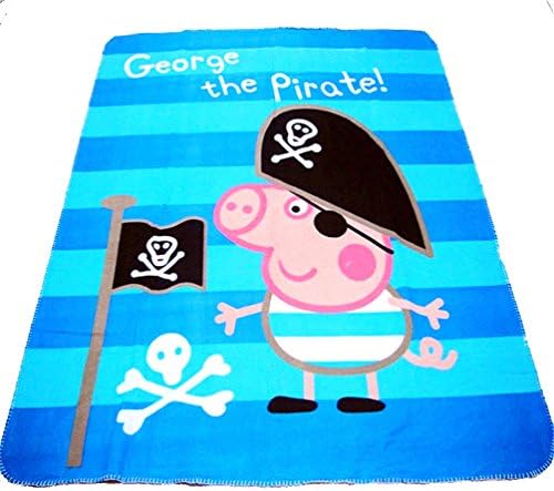 Fatacy Pirate Peppa Pig Throw Blanket 50" X 60" Polyester blanket