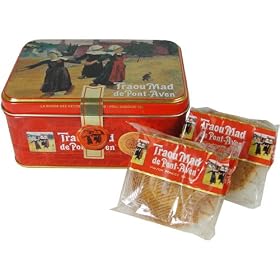 Small Red VIP Tin Traou Mad Galettes de Pont Aven Butter Cookies